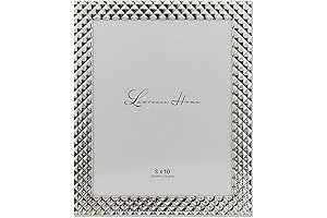 Classic 8x10 Silver Picture Frame with Exquisite Diamond Pattern