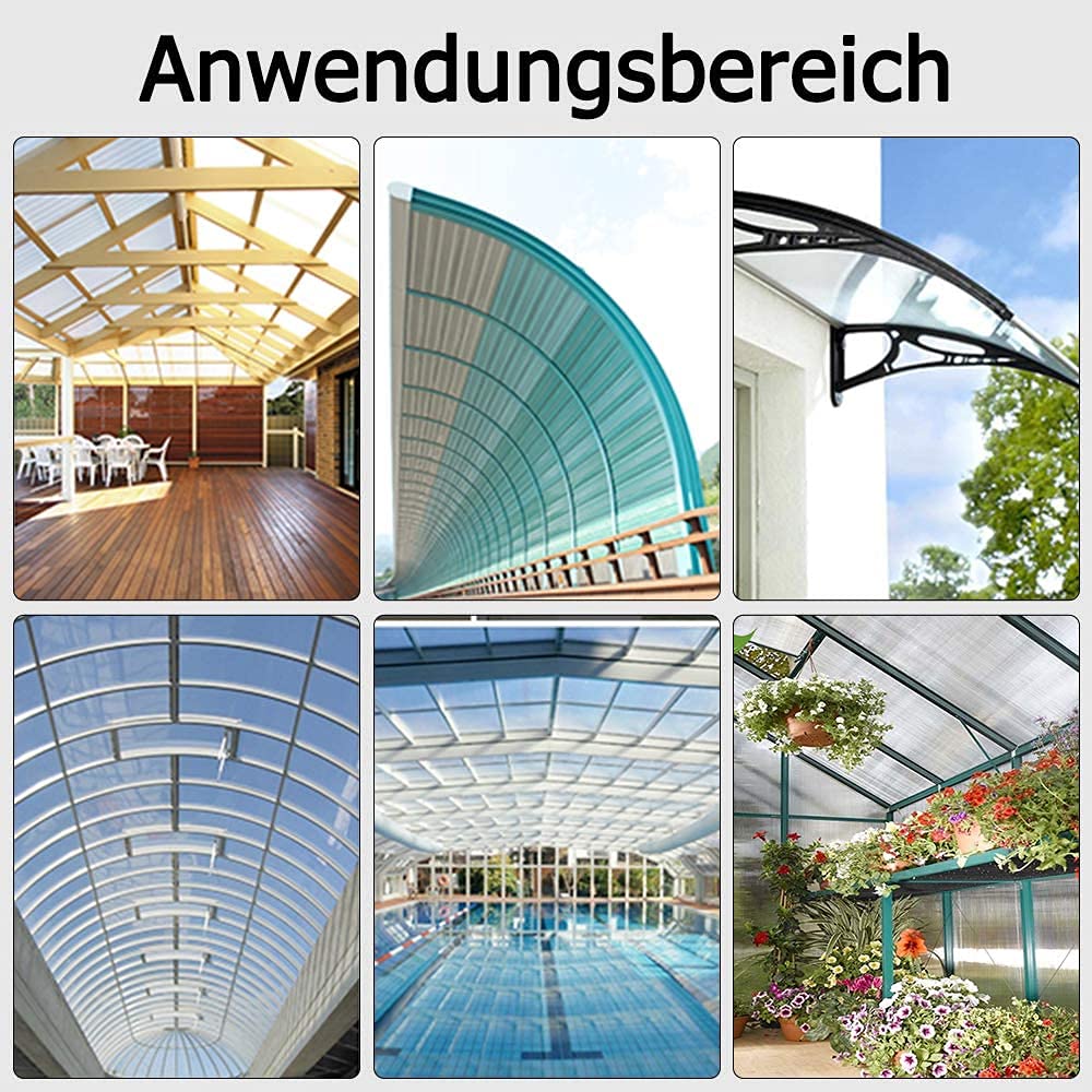 LARS360 Lot de 42 plaques alvéolaires à chambre creuse en polycarbonate - 1210 x 605 x 4 mm - Double pont résistant aux chocs et aux UV - Pour serres, garages, l’horticulture