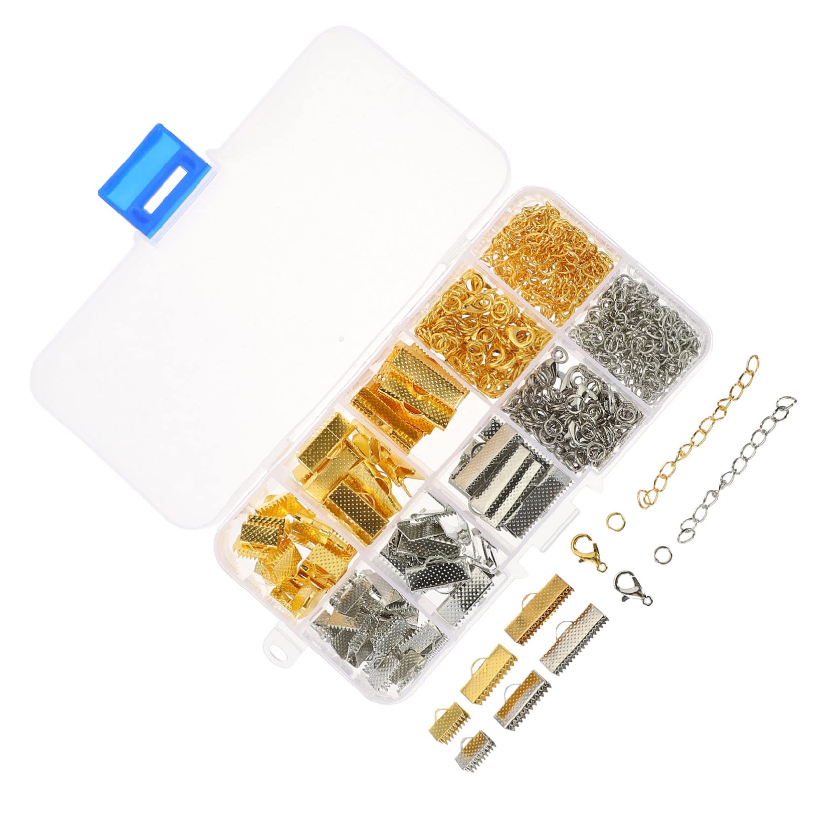 SHINEOFI Conectores De Joyería Extensiones De Cadena Clips De Cierre De Langosta y Anillos Para Accesorios De Manualidades Para y Pulseras