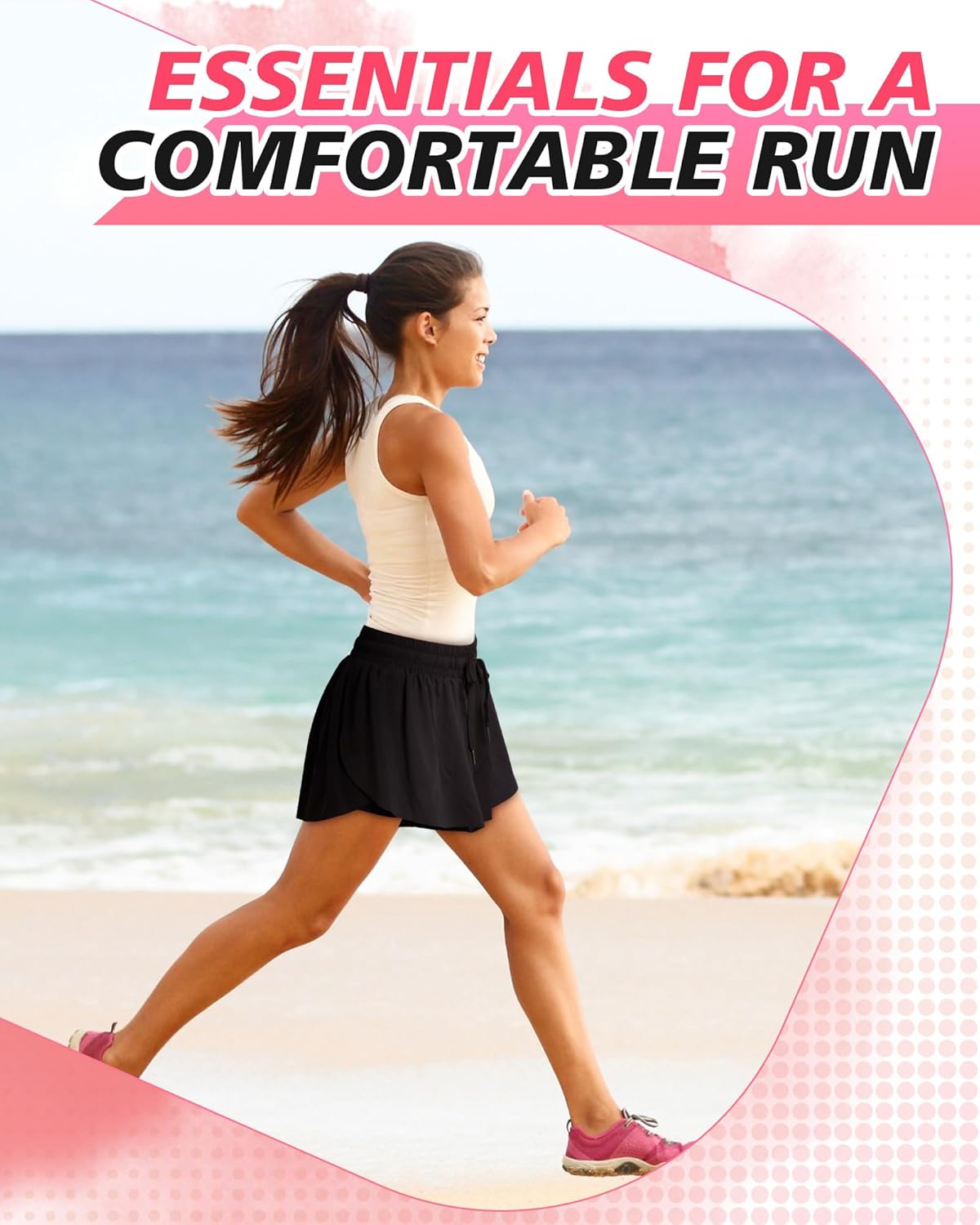 3 Pcs Flowy Running Shorts for Women 2 in 1 Butterfly Shorts with Pockets Spandex Liner Athletic Workout