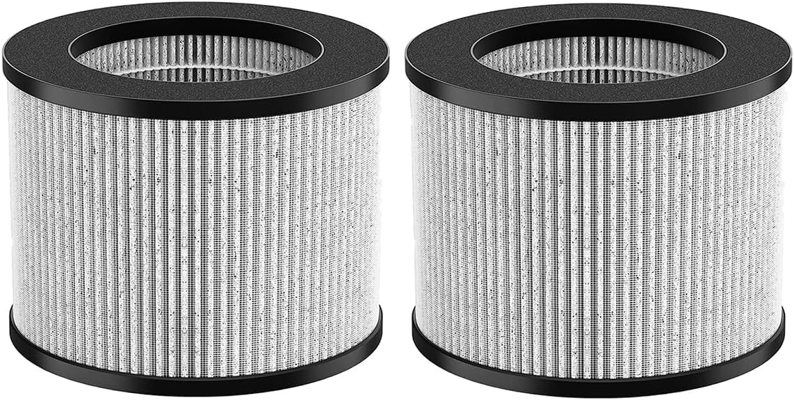 SCREENTRONICS 2 Pack Bissell 2801 3-in-1 True HEPA + Activated Carbon Filters Compatible Replacement for Bissell Personal MYair 2901, 2780, 2780A, 2780B, 2780P, 27809, 3329 Air Purifier