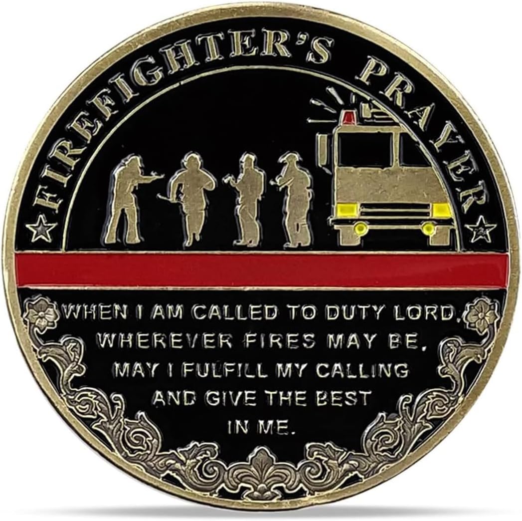 細い赤い線 消防士チャレンジコイン 消防士 祈りのコイン ミリタリーショップ レプマート / チャレンジ
