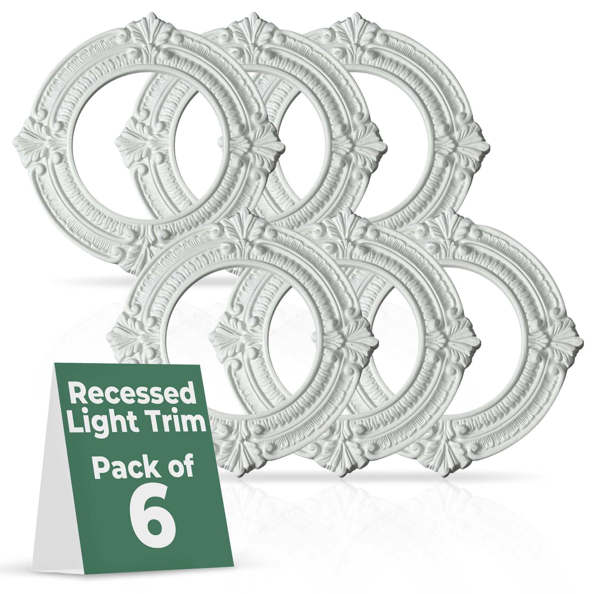 Renovators Supply 10 Inch White Polyurethane Ceiling Light Medallion — Amazon image 9