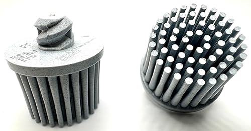 Miniatura 92 de Paquete de 10 discos de cerdas abrasivas de óxido de aluminio y cerámica con bloqueo de rollo de cambio rápido, compatible con soportes Roloc, 10