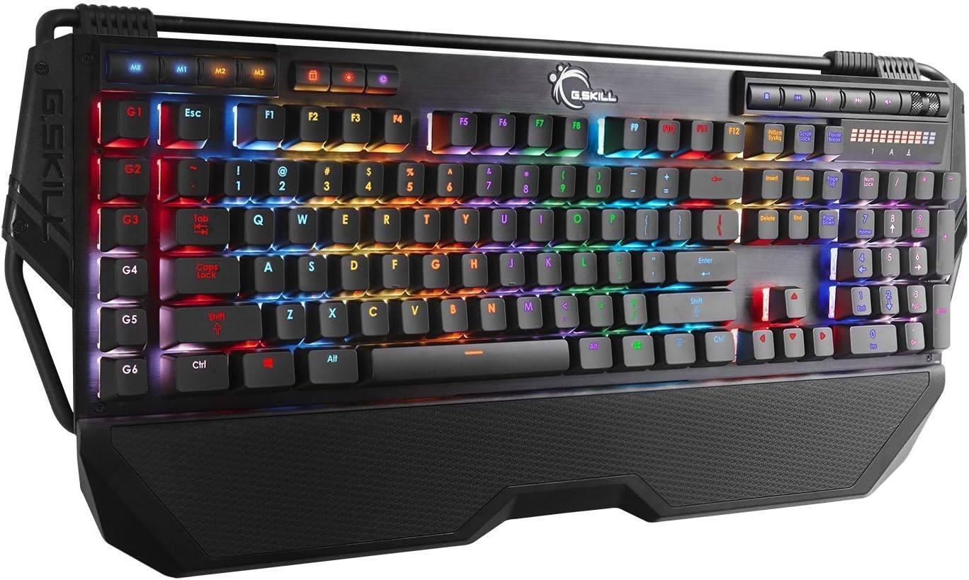G.SKILL RIPJAWS KM780R RGB On-the-Fly Macro Mechanical Gaming Keyboard, Cherry MX Red