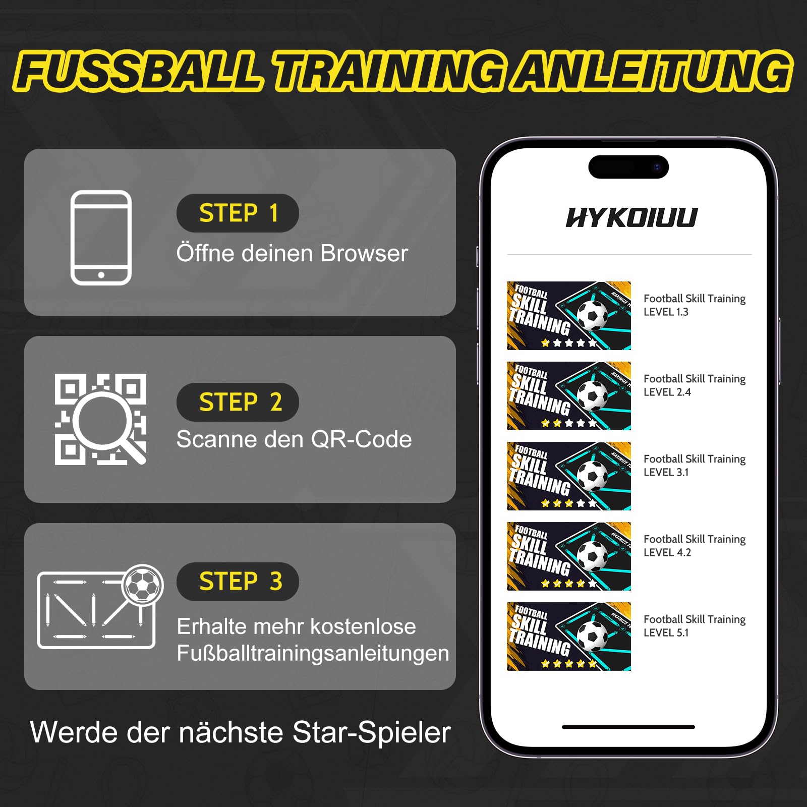 Fussball Matte Mit Trainingsvideo Rutschfest Silent Fussballmatte Training Kinder Trainingsmatte Für Ballkontrolle & Schritt-übungen Stoßdämpfende Fußball Trainingsmattem Trainingszubehör