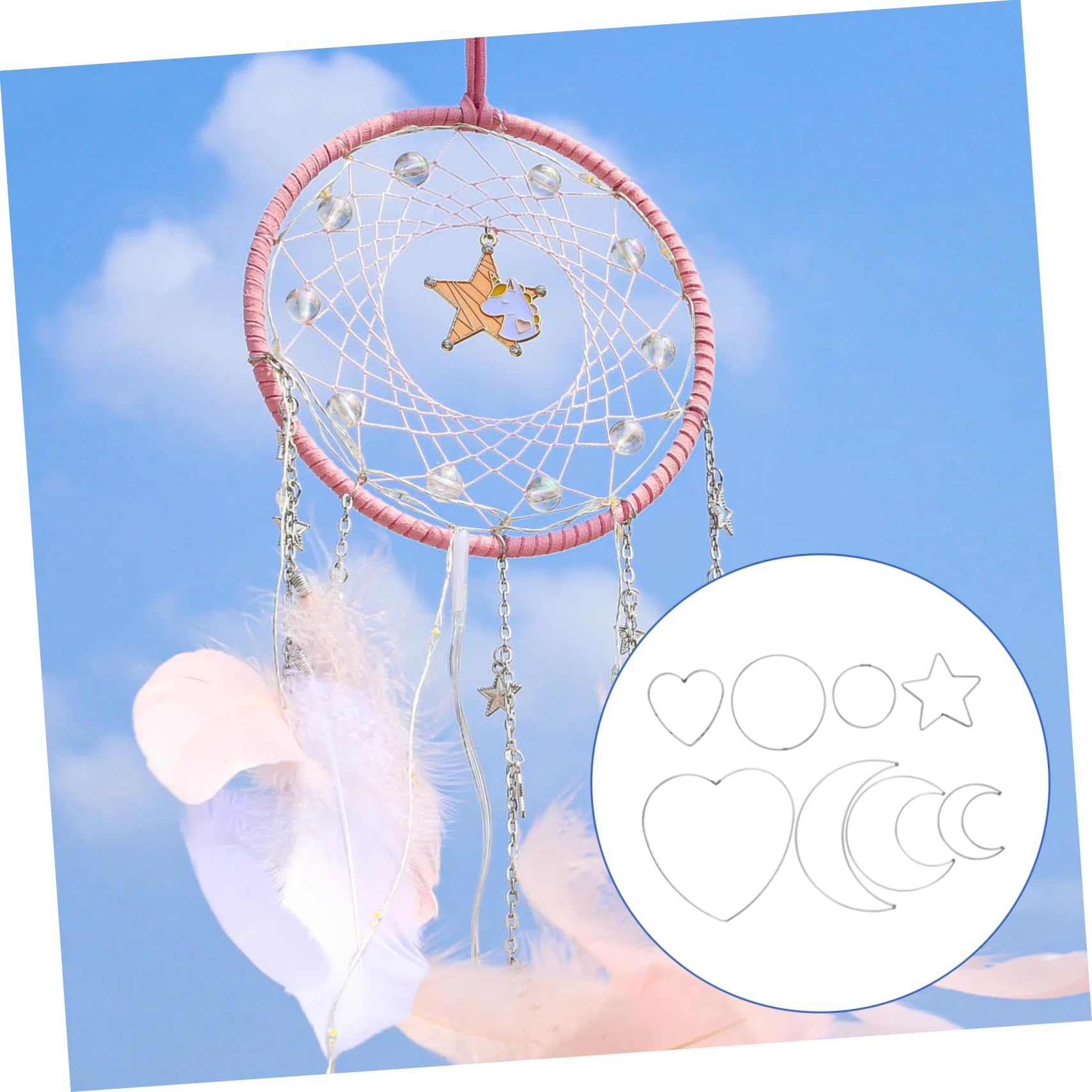 Alipis 8pcs Metal Dreamcatcher Frame Craft Hoops for Home Decor and Party Decoration Smooth Reusable for Creative Projects and Charming Accessories