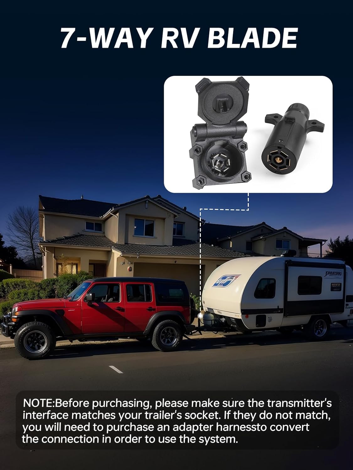 Wireless Trailer Lights, Dual Function Wireless Tow Lights with Strobe Lights 2-in-1, 2 Mounting Options Wireless Trailer Lights Magnetic for RV, Trucks, Boat, Vehicle, Caravan