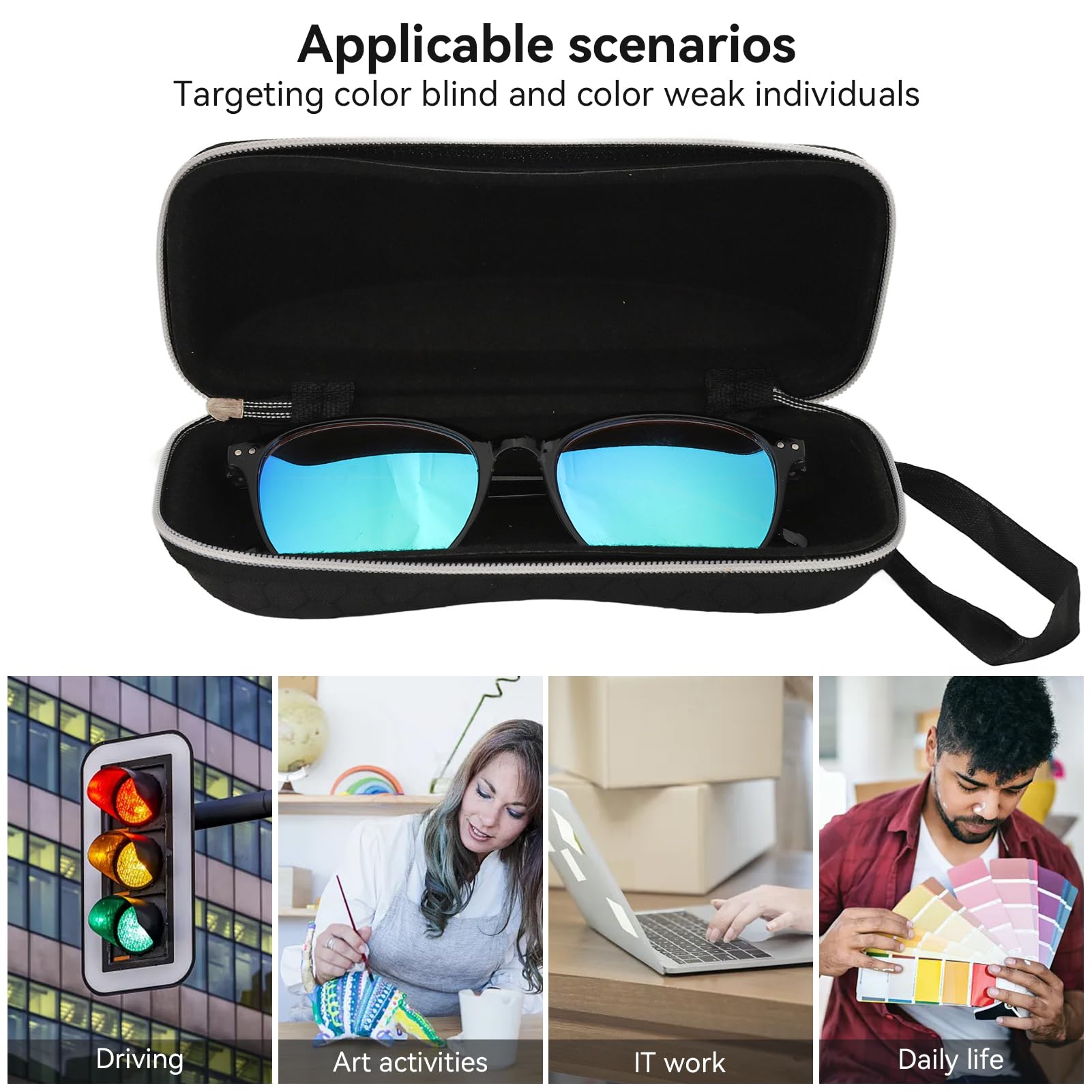 Cyrank Colorblind Glasses, Full Frame Color Blind Correction
