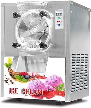 Commercial Countertop Hard Ice Cream Machine, Mini Table Top 1400W Gelato Ice Cream Maker, Capacity 15L/hour Perfect for Restaurant, Cafe, Coffee, Snack Bar
