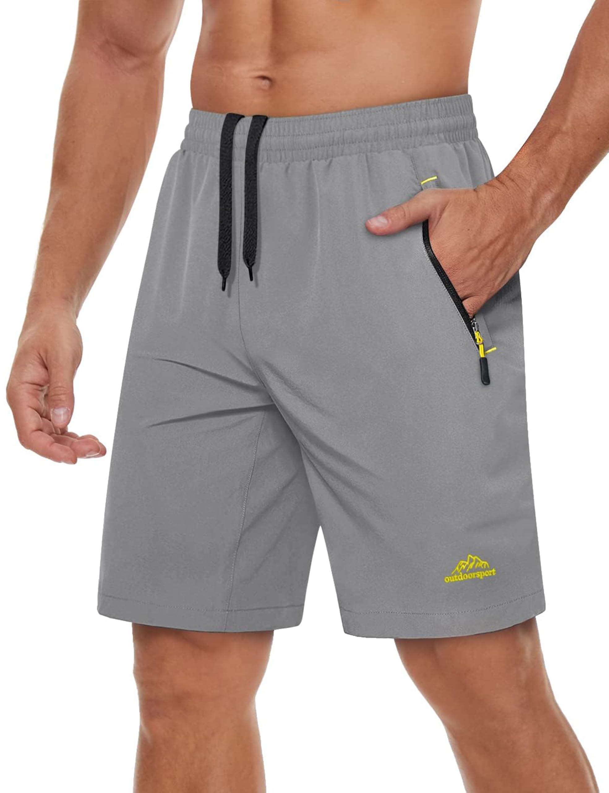 TACVASEN Men's Quick-Drying Training Shorts, Running Shorts, Breathable Sports Shorts with Zip Pockets — view 22