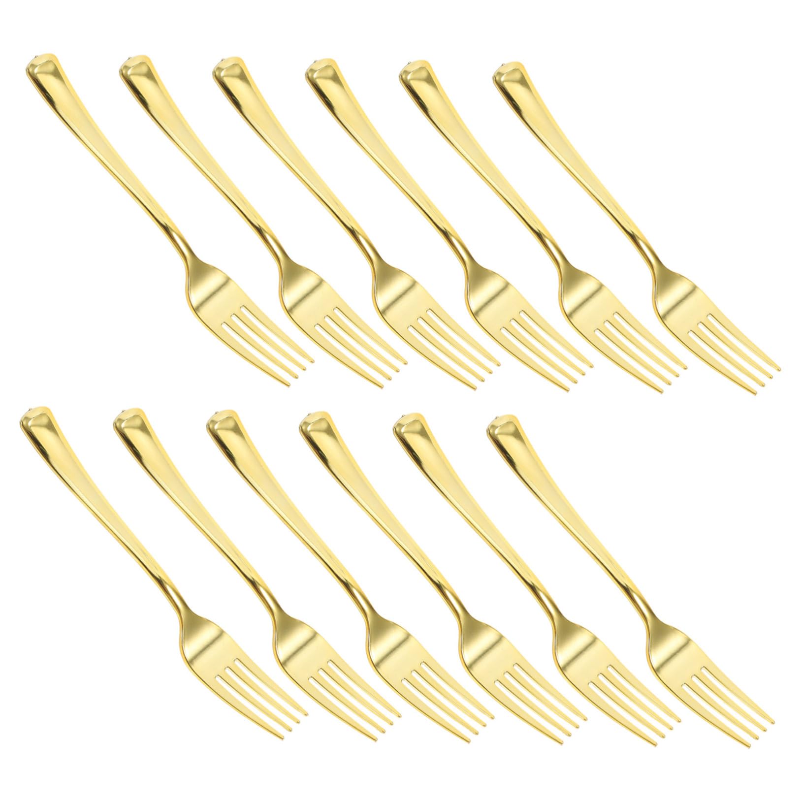 Alipis 25pc Heavy Duty Disposable Forks Set Silverware Cutlery for Birthday Parties Halloween Thanksgiving Silver Plastic Forks Stylish for Holiday Decor