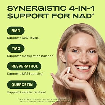 Cata-Kor NMN Supplement 1000mg & Calcium AKG Complex - NAD+ Supporing Supplement with TMG, Quercetin & MSM, Hyaluronic Acid & Biotin Collagen Support Beauty Complex
