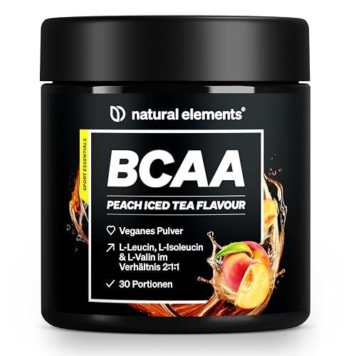 BCAA Pulver – Geschmack: Pfirsich Eistee – 30 Portionen (300g) – Leucin, Isoleucin & Valin im 2:1:1 Verhältnis – kalorienarm, fett- & zuckerfrei* – ohne Acesulfam K – in Deutschland entwickelt