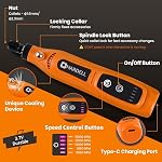 HARDELL Mini Cordless Rotary Tool 3.7V, 5-Speed Rotary Tool Kit with 43 Accessories,Type-C Charging Power for Engraving, Sanding, Polishing, Drilling, Grinding, Small DIY Crafts (Orange-Black)