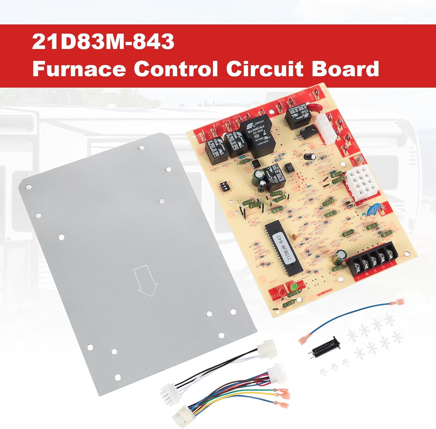 Furnace Control Board 21D83M-843 Replacement for White Rodger Lennox 83M00 Furnace Ignition Control Circuit Board Replace# 50A66-122 50A66-123