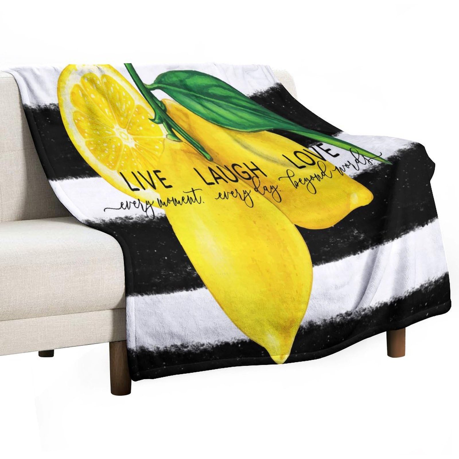 Couverture respirante fruits d'été literie polaire pour canapé