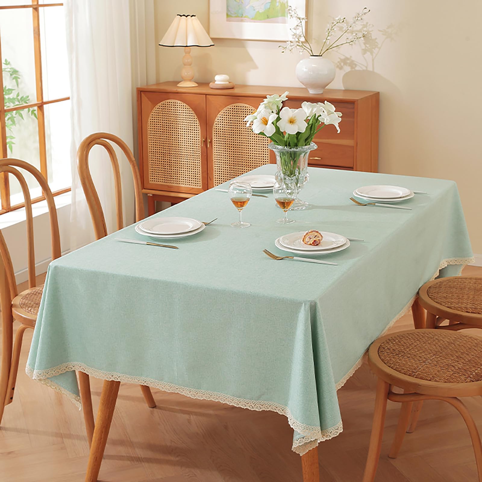 Mantel de arpillera 140x300cm impermeable y antiarrugas para cocina