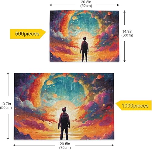 Miniatura 5 de 4galaxy Sky - Rompecabezas de 500 piezas para adultos, rompecabezas educativos de aprendizaje, juguetes familiares difíciles y desafiantes con bolsa