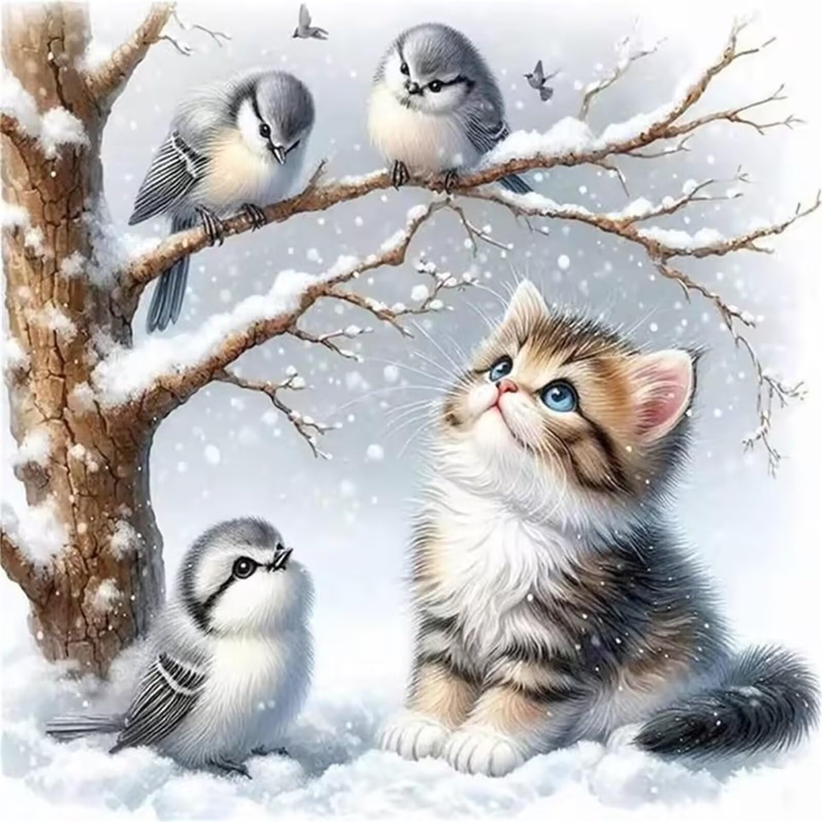 Puzzle da 1000 pezzi per Adulti e Bambini, puzzle Impossibili 1000 pezzi, Jigsaw puzzles adulti E famiglie, Gioco Impegnativi, Regalo per Amore e Amico(65x65cm,Gatto fiocco di neve)
