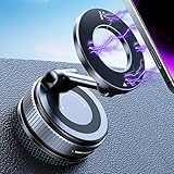 【2025 Upgraded Magnetic Mount】Ultra-Strong Suction Cup Mount: Features a powerful, reusable vacuum suction base that locks securely onto your dashboard or windscreen for maximum stability, even on bumpy roads or rough terrain. 720° Rotating Ball Join...