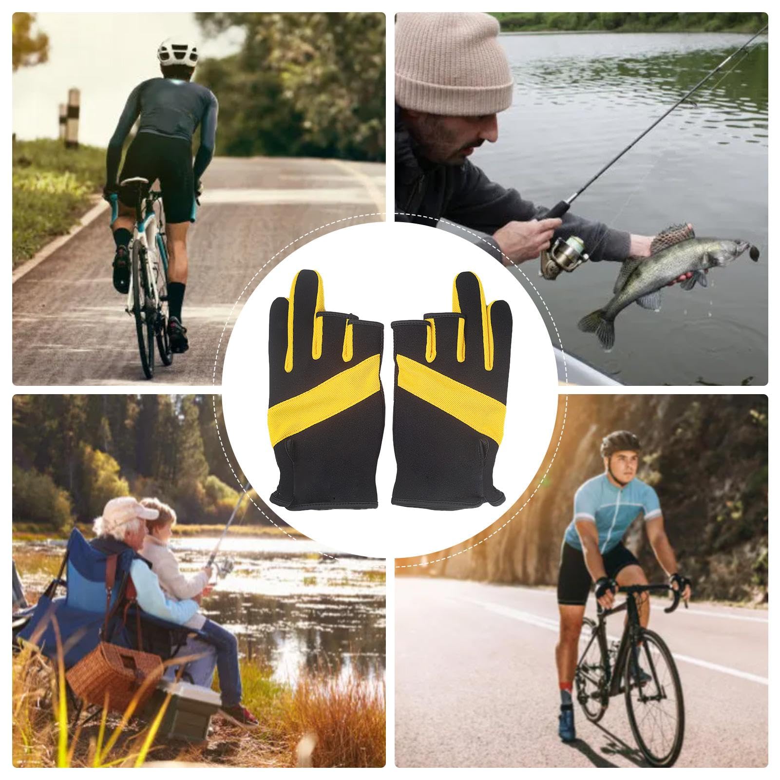 Guanti Da Pesca Invernali A Tre Dita, Antivento E Impermeabili, Modello Militare, Taglie M/L/XL