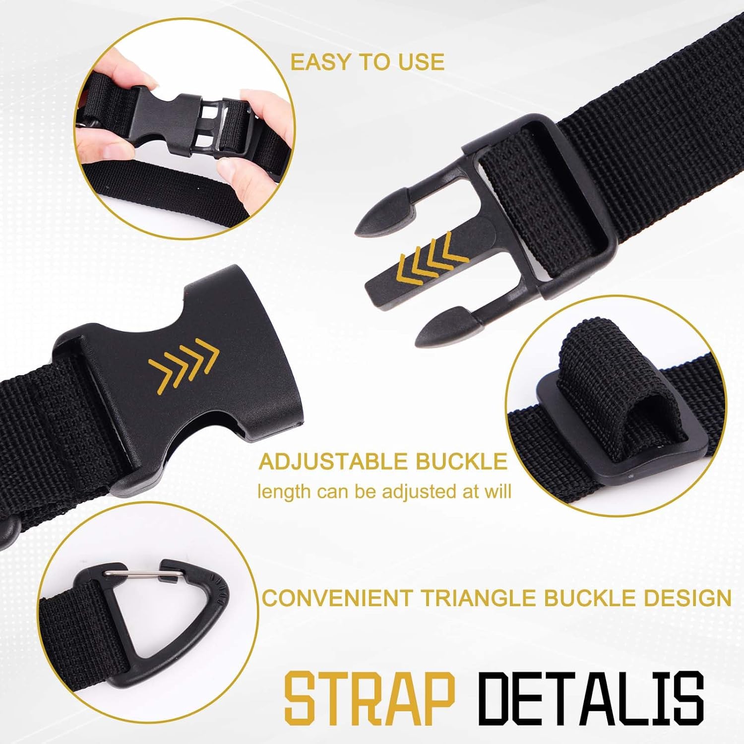 3 Pack Adjustable Extension Cord Holder Organizer with Triangle Clips for Garage Organization and Storage Heavy Duty Extension Cord Hanger for Men Workshop (Black)