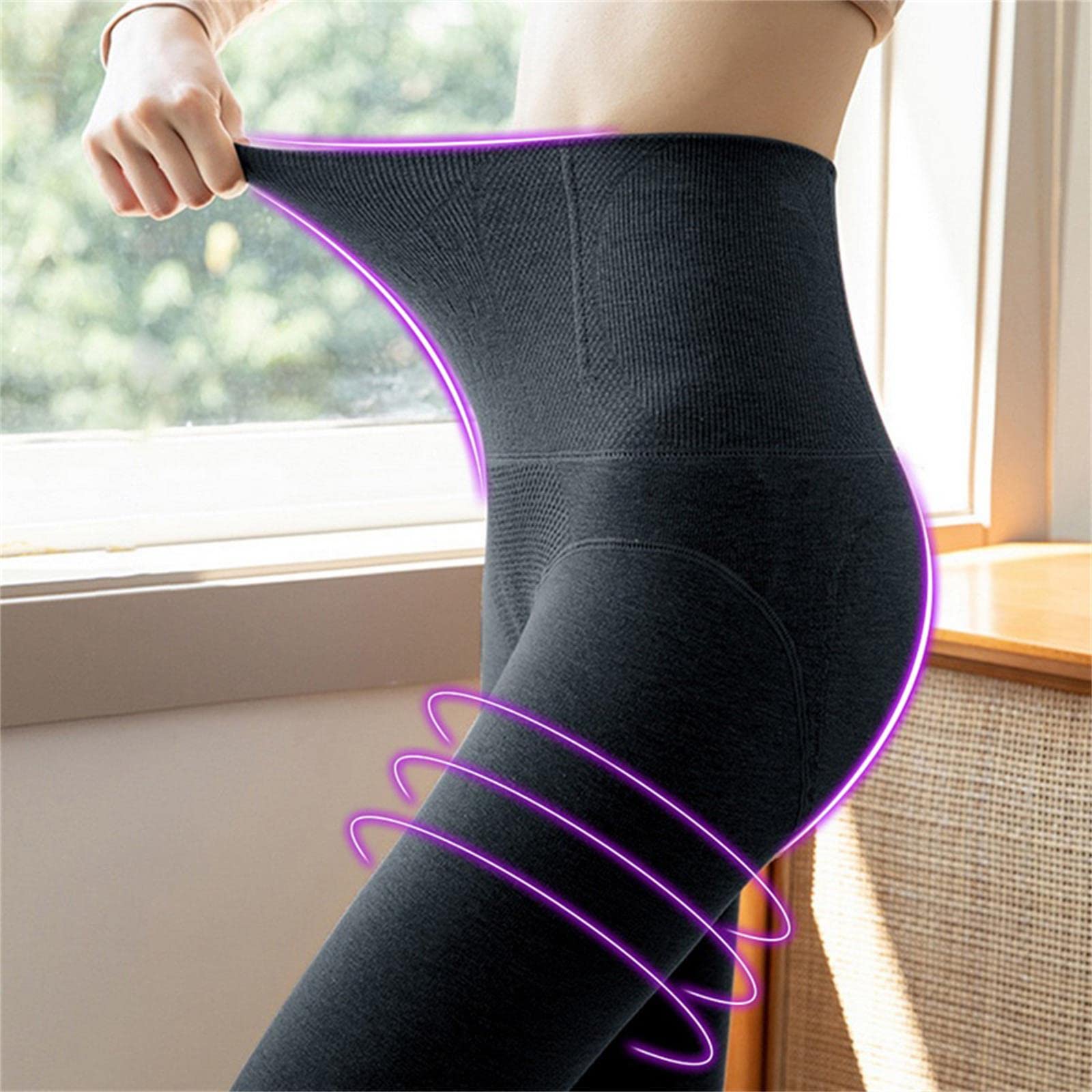 Collant da Donna Pantaloni da Donna Inverno Peli di Peluche Alte Cintura Foderato Calze Termiche