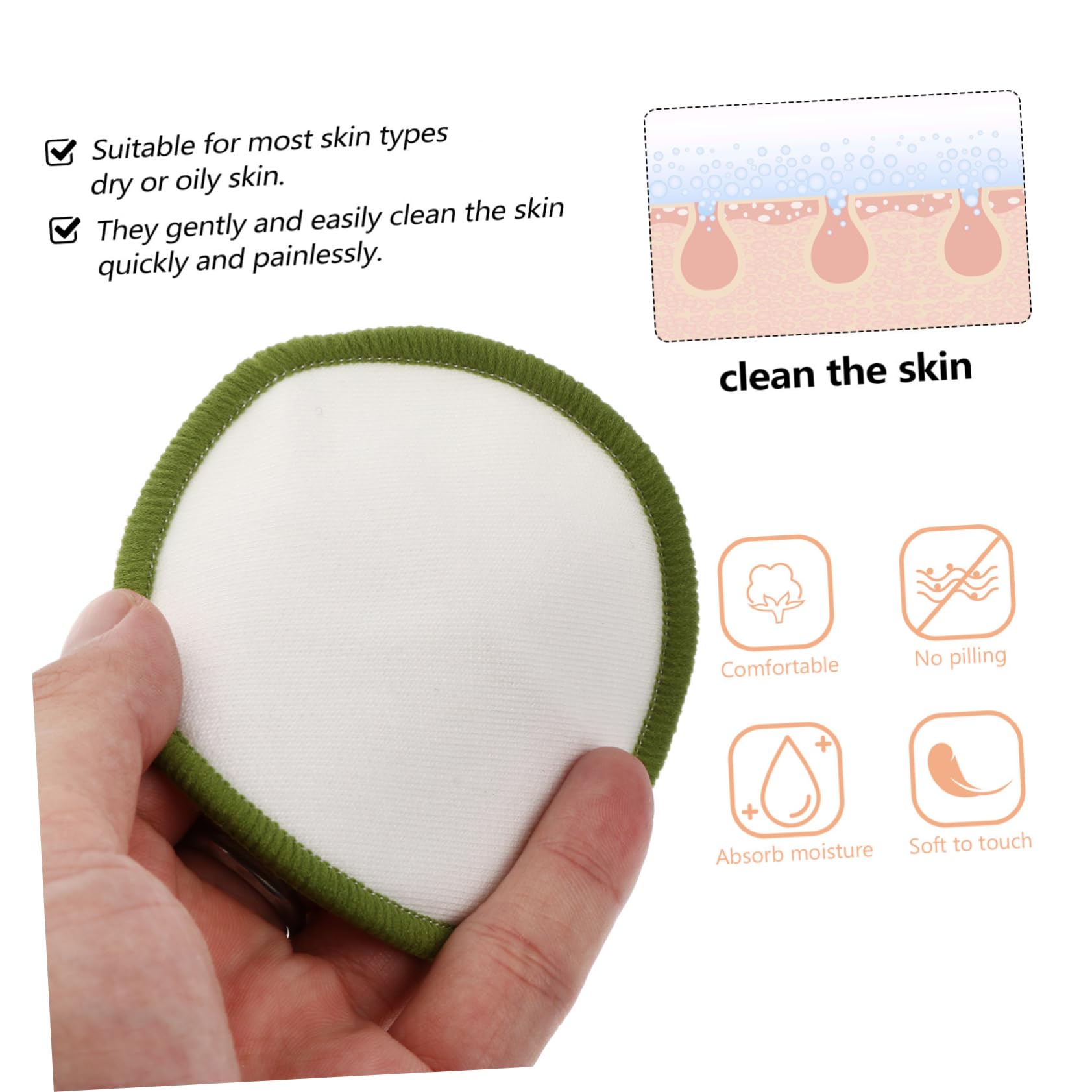 CALLARON 2 Sätze Wiederverwendbare Make Up Pads aus Bambusfaser Teiliges Abschminkpads Baumwollnetz Bambusbehälter für Sanfte Gesichtsreinigung und Makeup Entfernung für Hauttypen