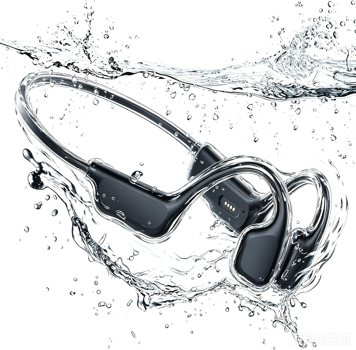 Conduction Osseuse,Écouteur Natation À Bluetooth 6.0, Étanches IPX8 Écouteurs Sans Fil, MP3 avec mémoire intégrée de 32 Go Lecteur MP3 Intégré 8 Heures de Jeu,Ecouteur Natation sans,Sportif Noir