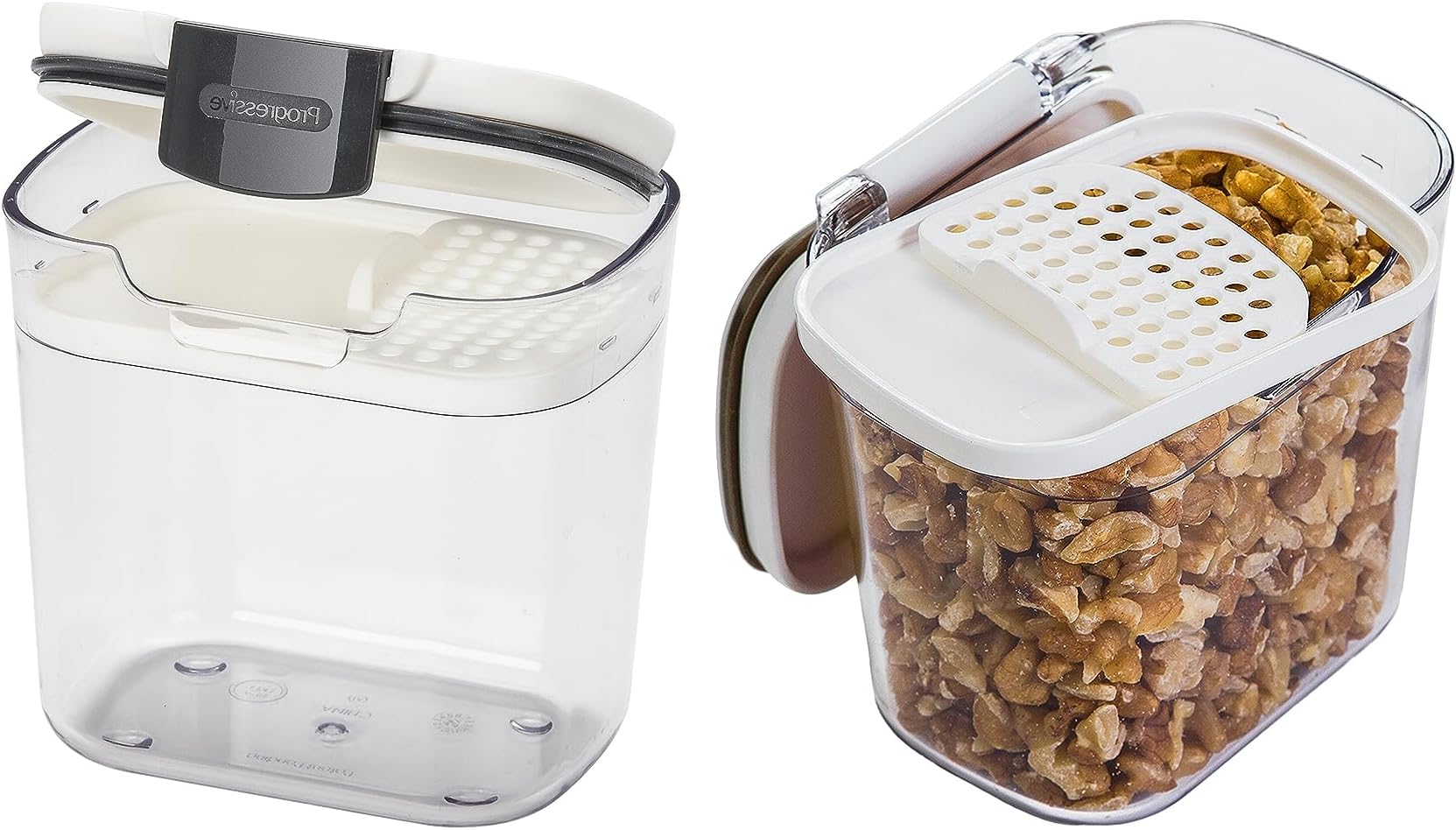 ProgressiveInternational Prepworks ProKeeper Kitchen Clear Food Baker's Kitchen Storage Organization Canister Set (Mini Multipurpose 1.5-Cup) (2-Piece)