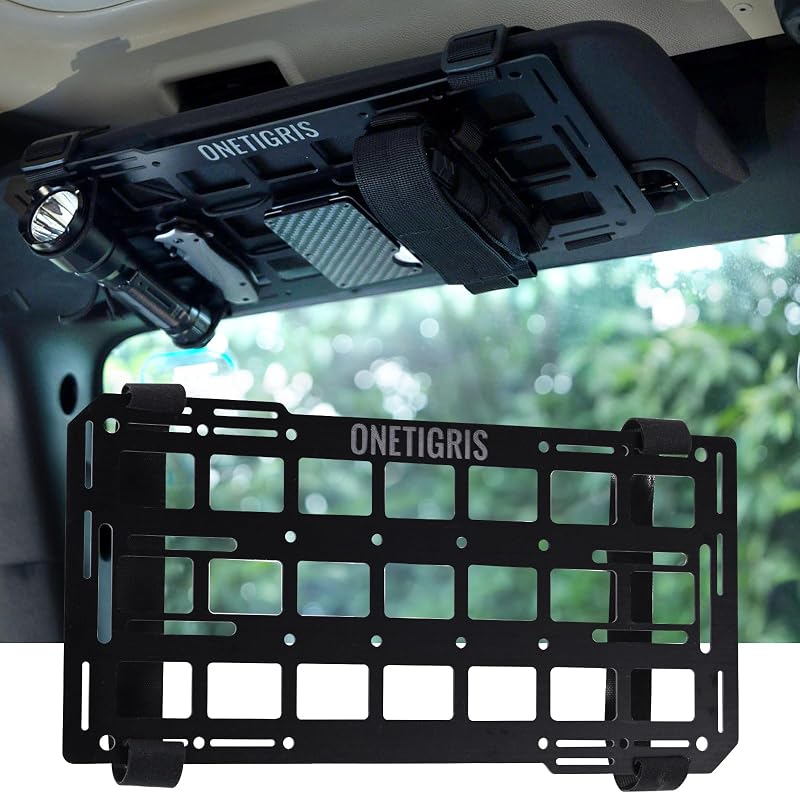ONETIGRIS Organizador MOLLE rígido para para-sol automotivo em fibra de vidro SY-ZZT09