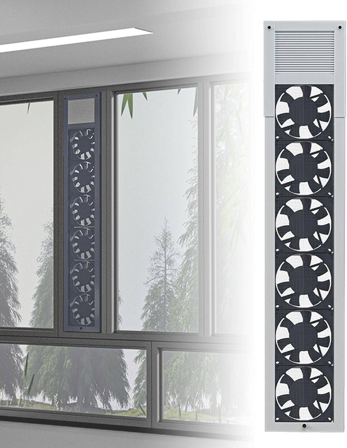 Adjustable Window Exhaust Fan, 52-140cm, 2800 RPM, 85m³/h Airflow, Punch-Free Installation, Ideal for Home, Kitchen, Bedroom & Office Ventilation