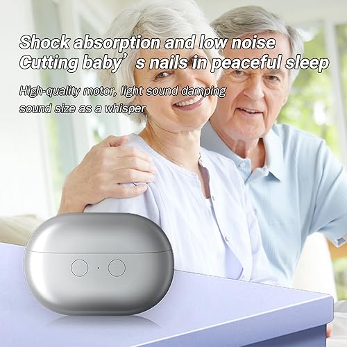 Miniatura 5 de Cortaúñas eléctrico para personas mayores - Cortadora de uñas automática 3 en 1 con luz LED, recargable por USB, almacenamiento de restos de uñas