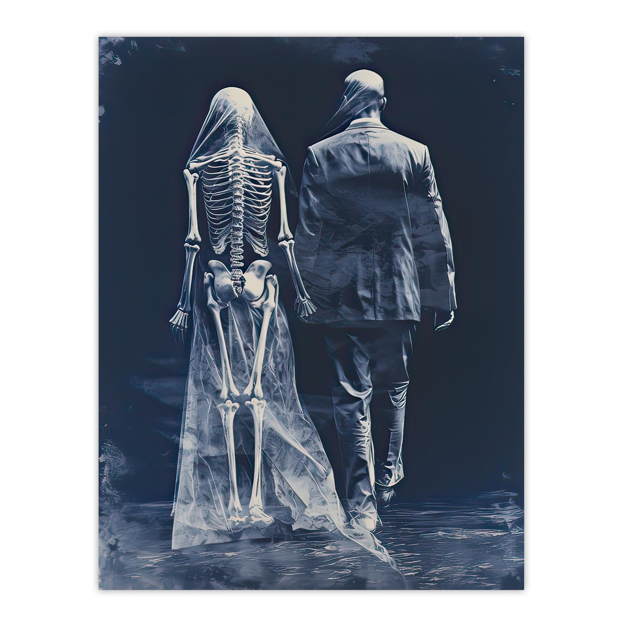 Artery8 Until Death Do Us Part Skeletal Love Extra Large XL Wall Art Poster Print