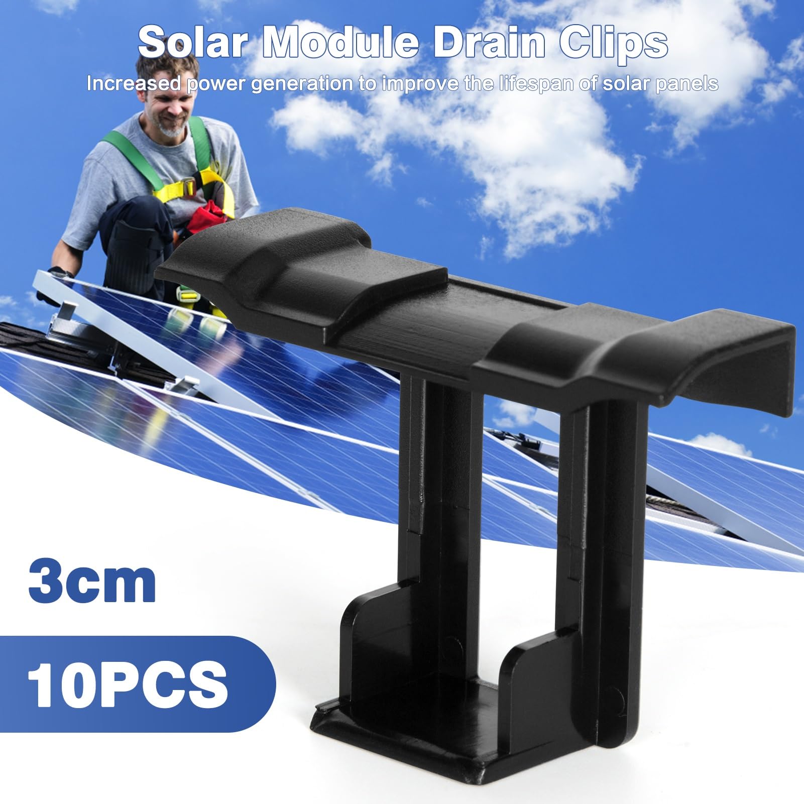 Zonnepaneel Drainageclips - Fotovoltaïsche Panelen Modderverwijdering 100 Stuks Waterafvoer