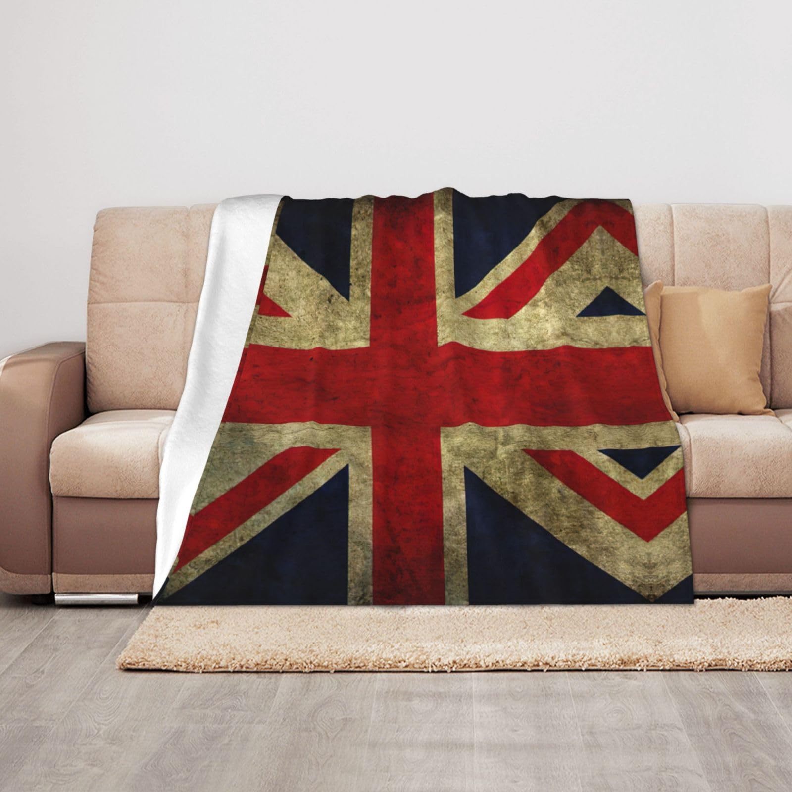 Couverture voyage drapeau britannique 127x101 cm plaid doux