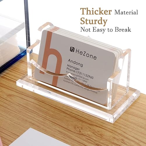 Miniatura 2 de Soporte para tarjetas de visita para exhibición de escritorio, soporte organizador de tarjetas de acrílico transparente para hombres y mujeres,