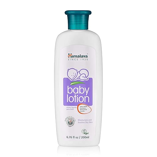 Himalaya Loción para bebés con aceite de oliva y aceite de almendras, libre de parabenos, aceite mineral y lanolina, probada por dermatólogos, 6.76