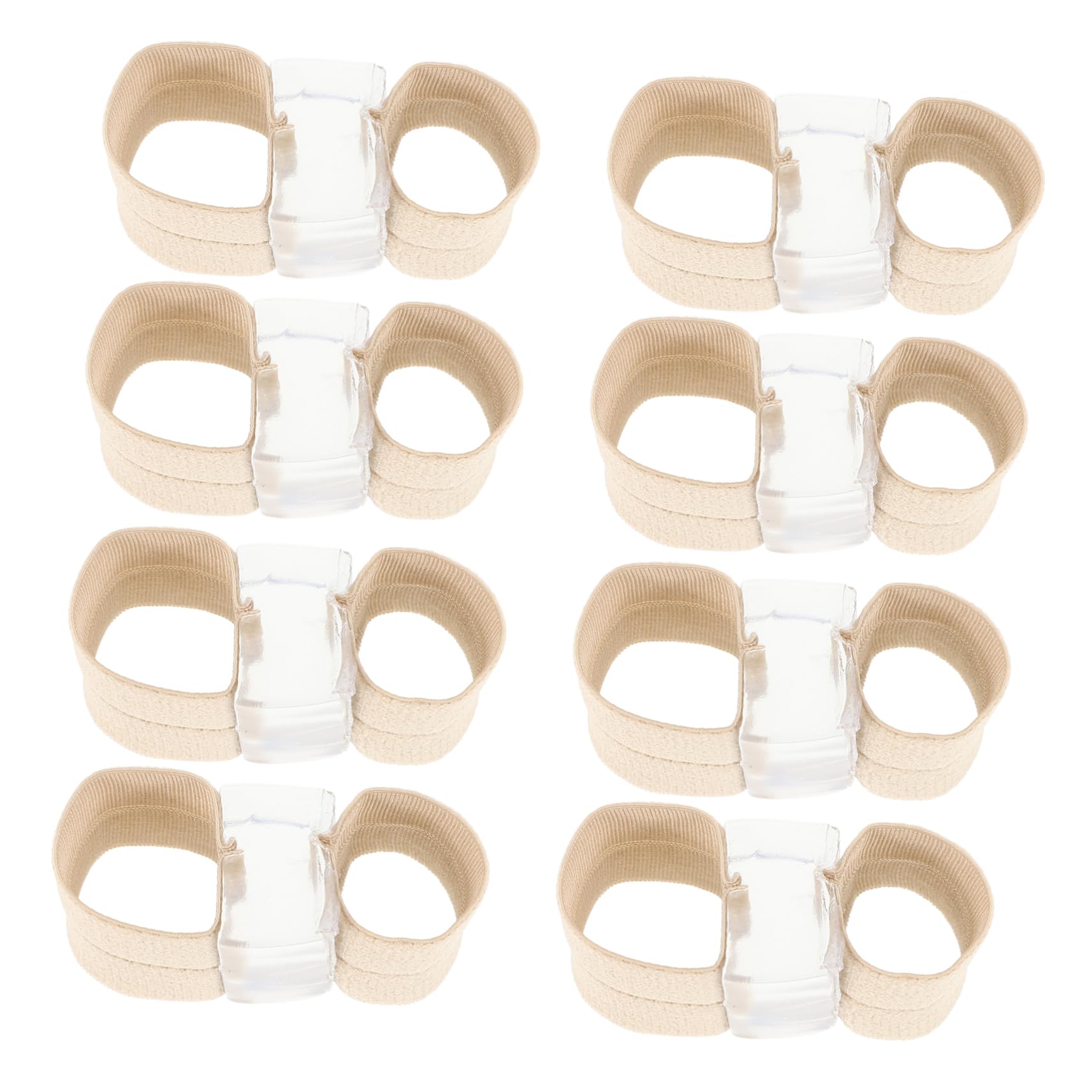 FOMIYES Toe Separators for Bunions 8 Pack Toe Spreaders Elastic Band for Foot Toe Fixator Silicone Toe Sleeve