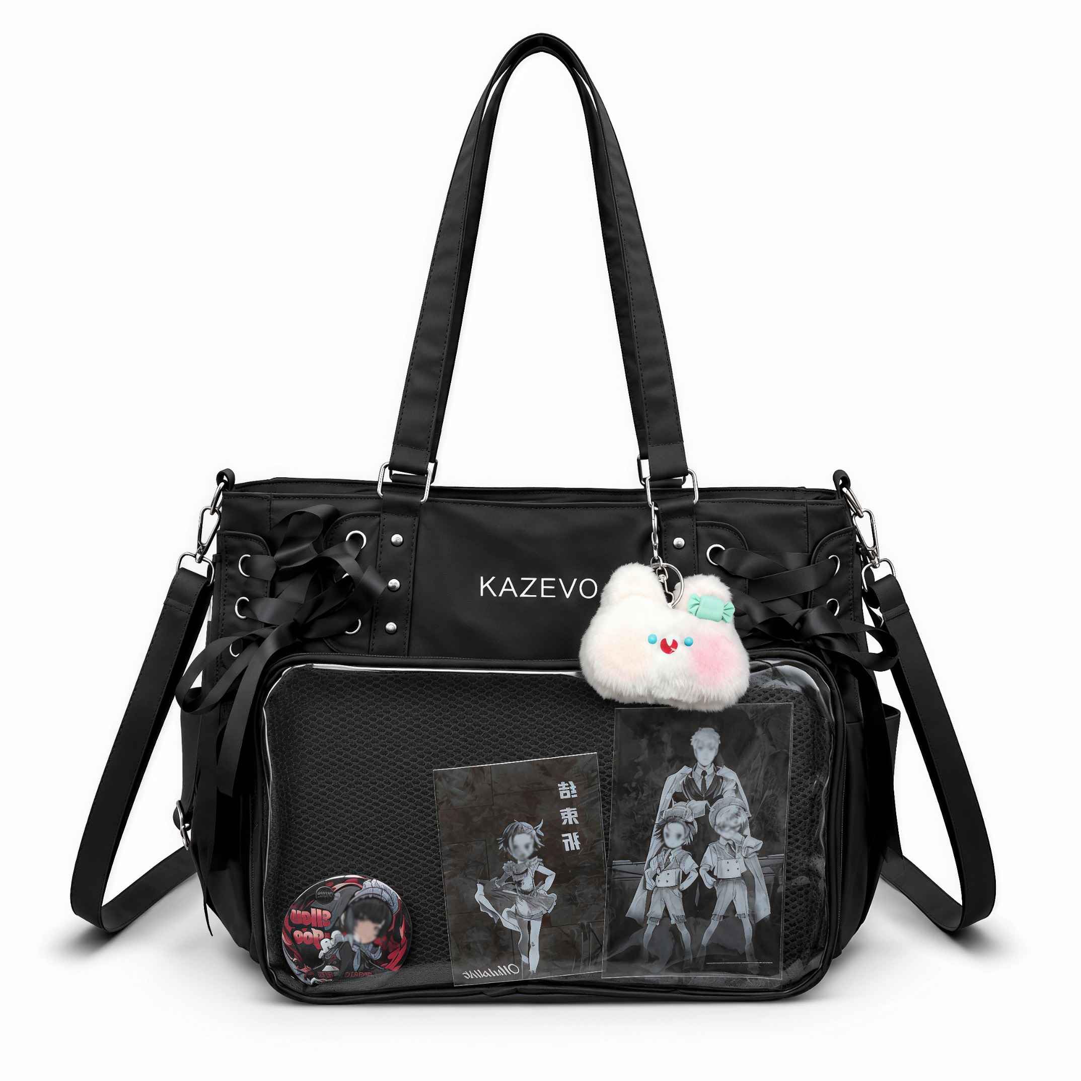 Photo 1 of FuwangCB Black Ita Crossbody Bag, Large Display Pin Bag