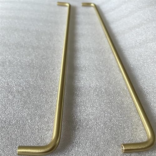 Miniatura 3 de Juego de 2 tiradores de latón macizo modernos para gabinetes de cocina, manijas y tiradores dorados para cajones de gabinetes de cocina (centro de