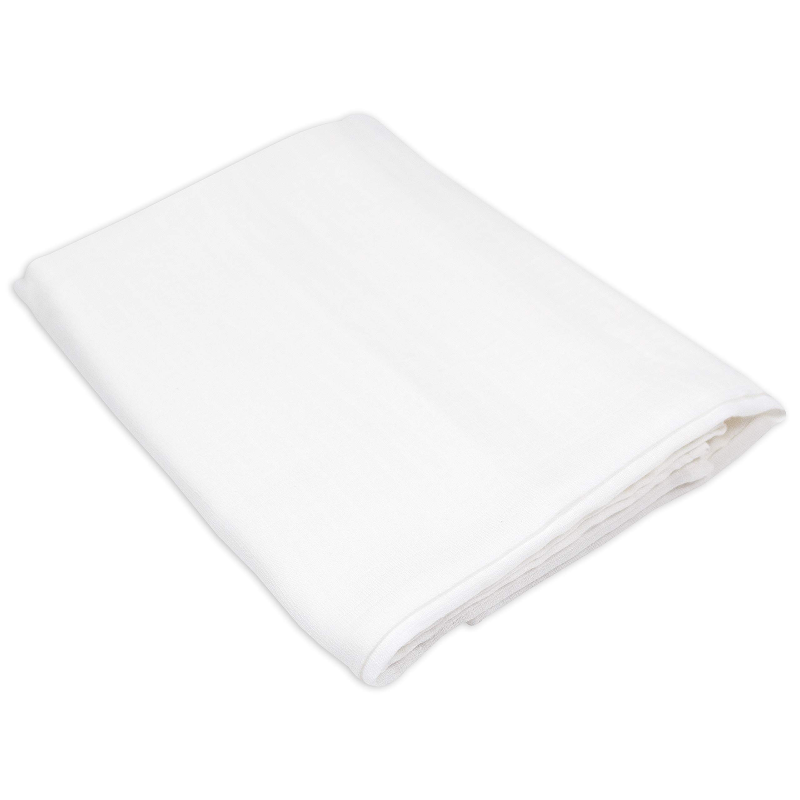 HonestBaby 3-Pack Organic Cotton Swaddle Blankets, Bright White, One Size