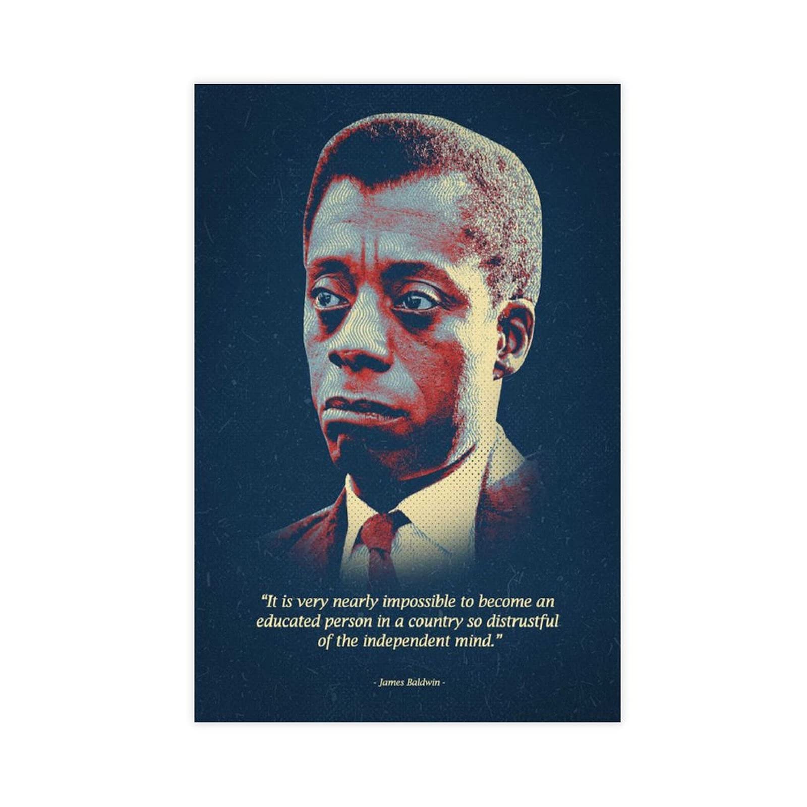 Yingxi James Baldwin Poster Motivational Quote Portrait Art 3 Canvas Wall Bedroom Decor Picture Sports Landscape Offices Room Decor Gift Unframe:12×18Inch(30×45Cm)