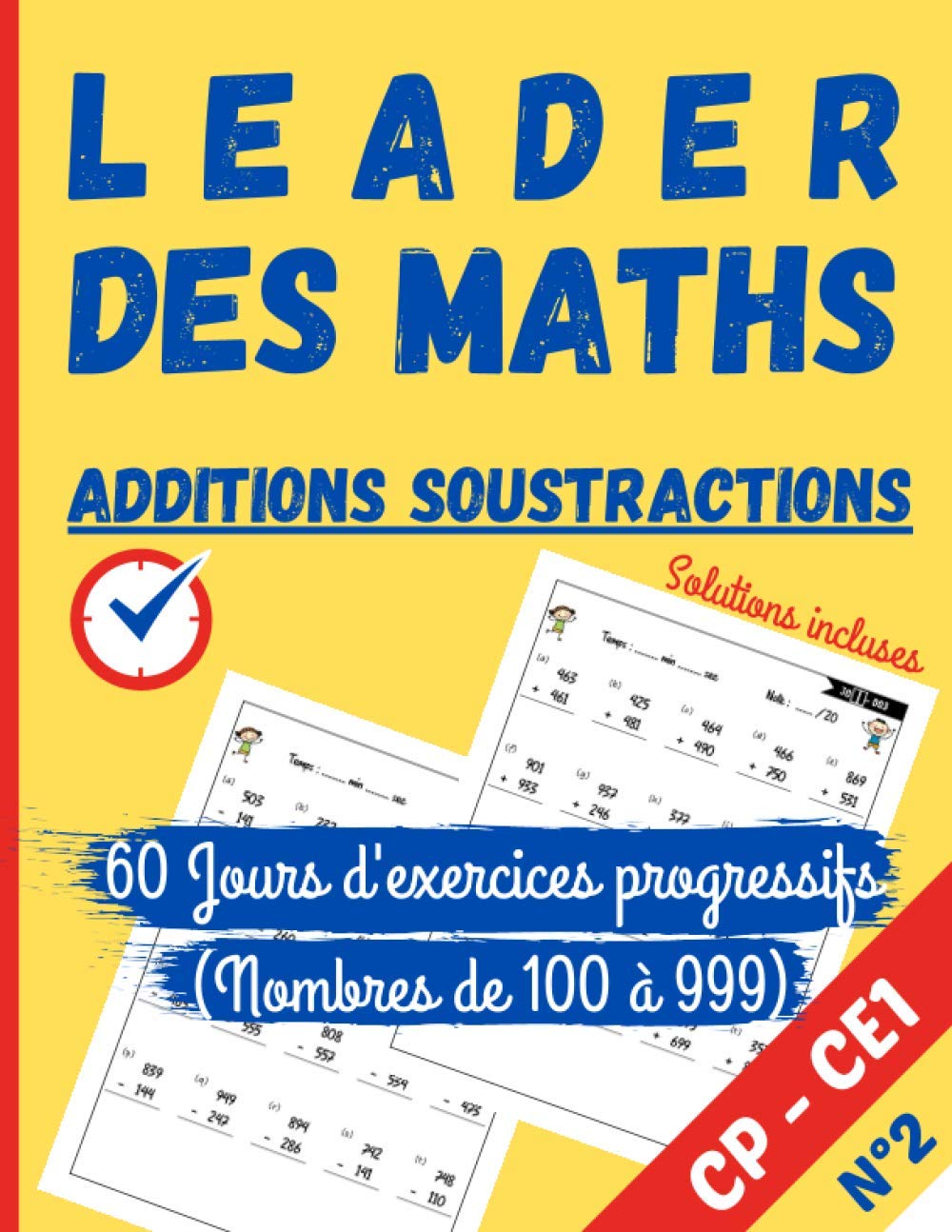 Buy LEADER DES MATHS ADDITIONS SOUSTRACTIONS CP CE1 60 Jours d ...