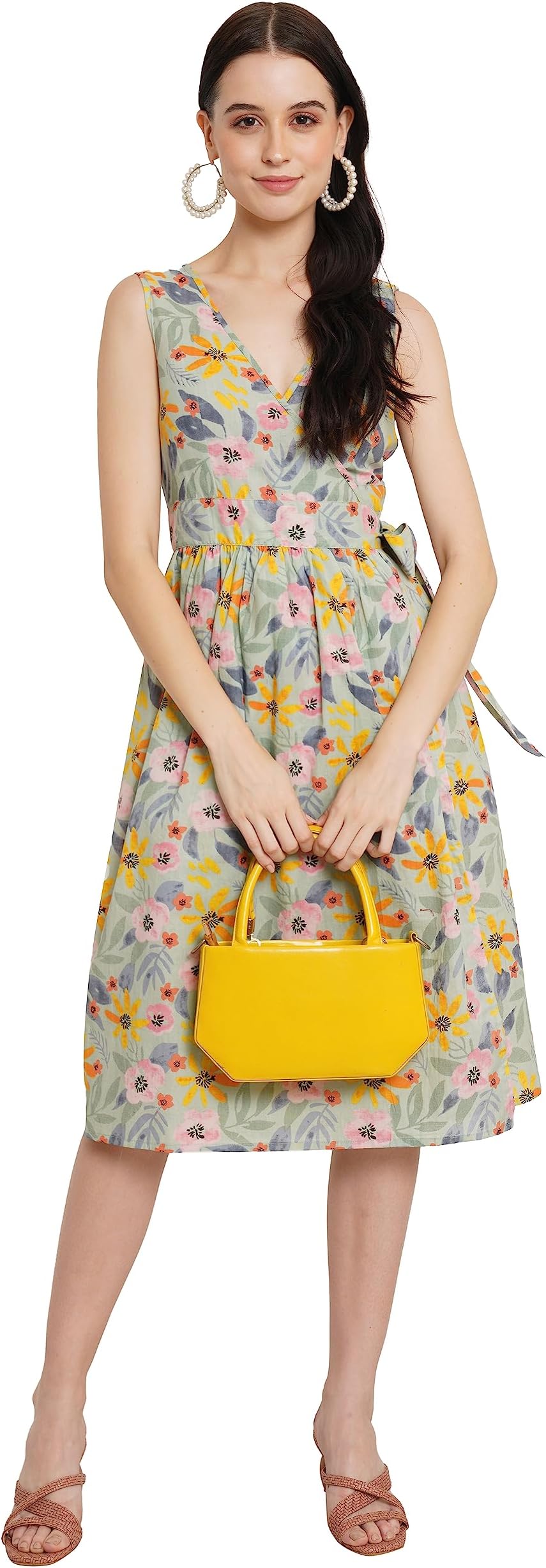 COTLAND FashionsJaipuri Cotton Printed Wrap Around Dress for Women
