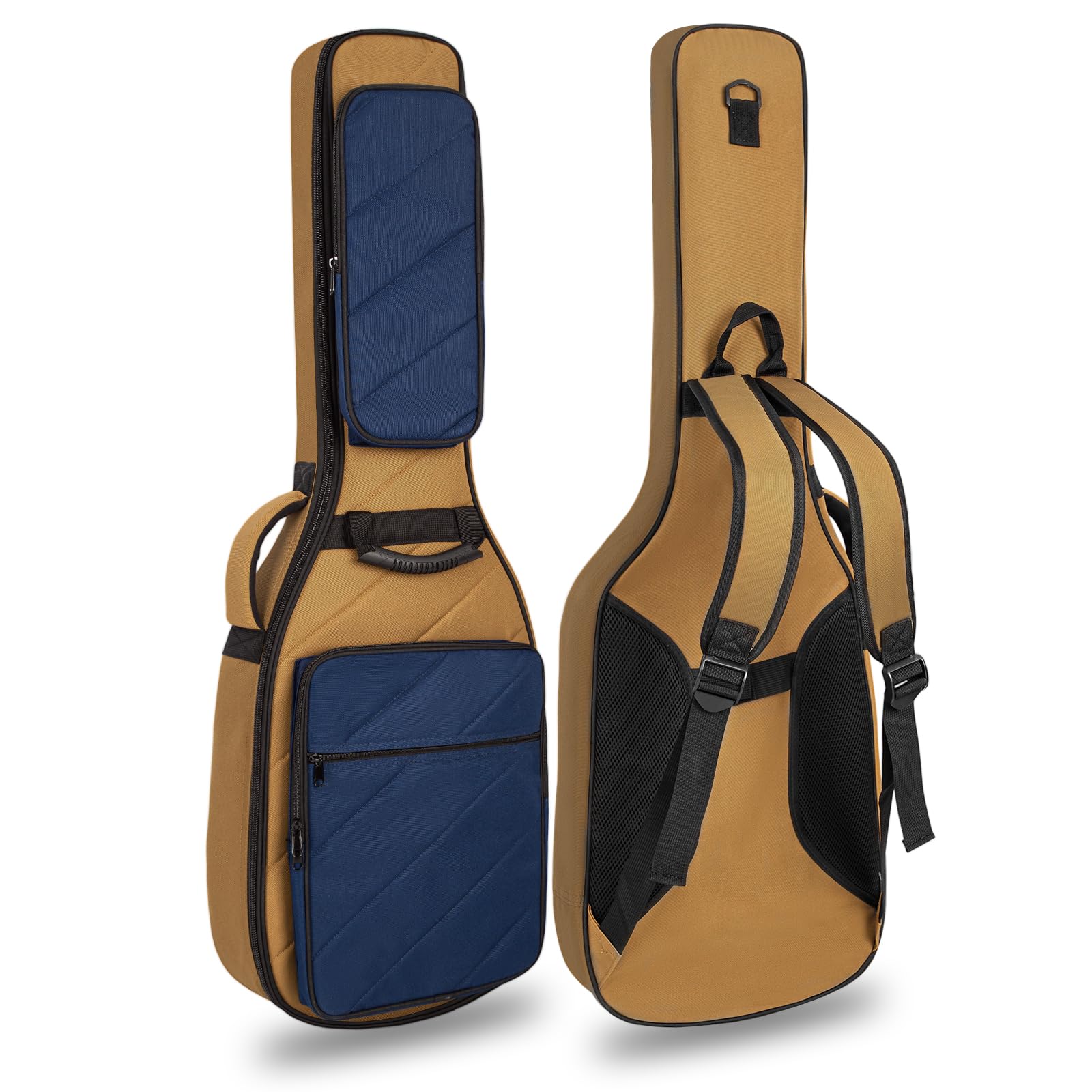 Sac de transport pour guitare électrique - Rembourrage de 15 mm - Housse souple pour guitare électrique - Sac à dos avec bandoulière réglable, Sac pour guitare électrique - Bleu, 41X 14X 2.36