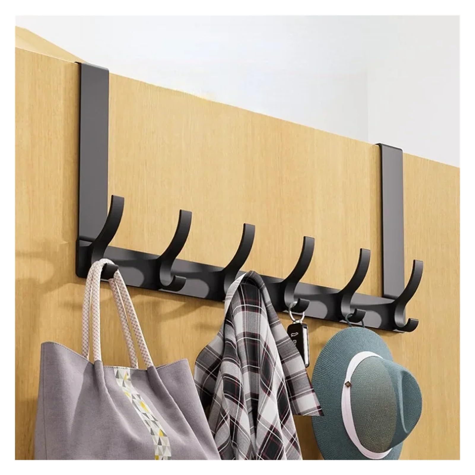 Ganchos para colgar en la puerta Gancho for colgar en la puerta, colgador de pared, resistente, sin dejar rastro.(WHITE)
