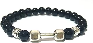 Black beads bracelet - Unisex