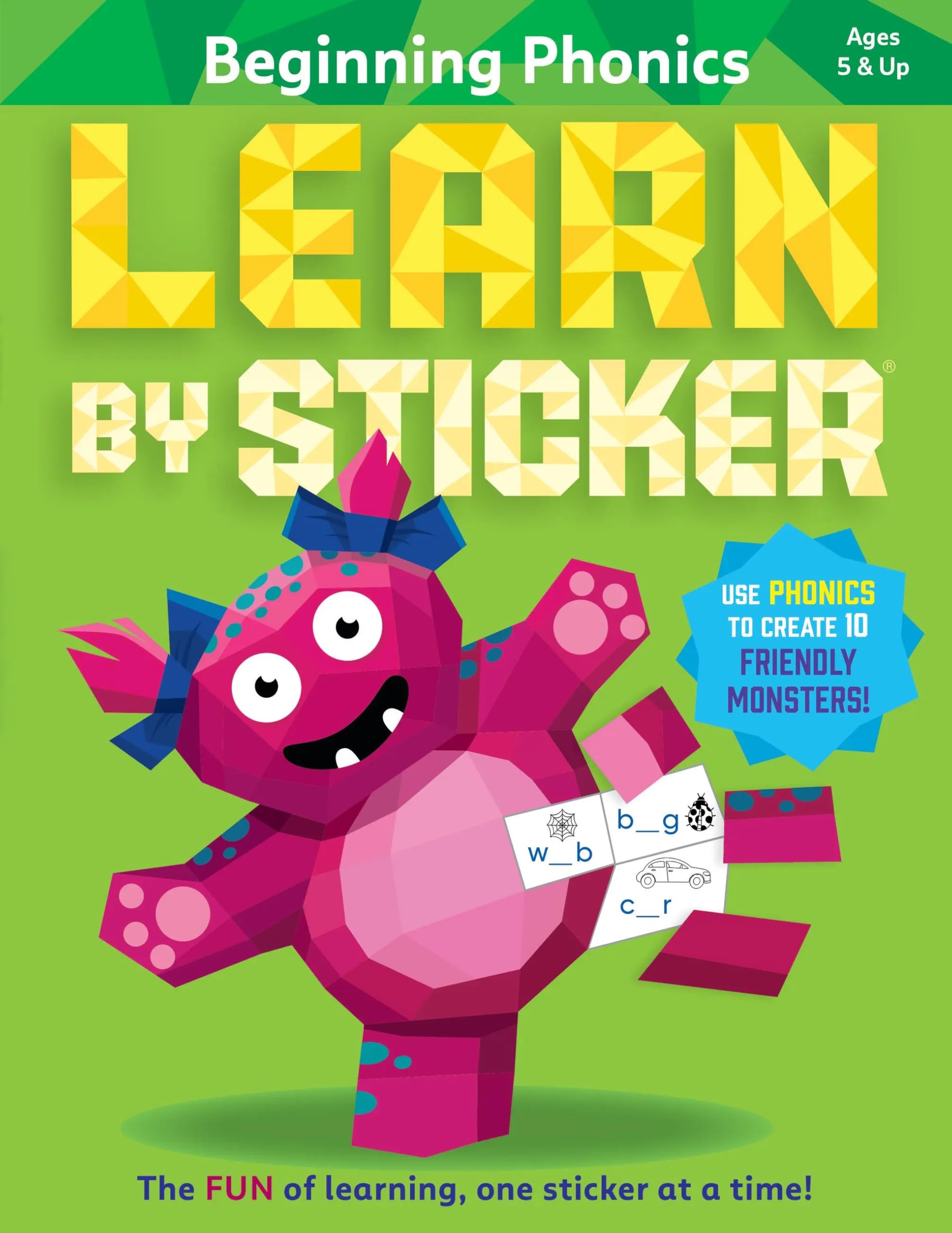 Learn by Sticker Series 6-Book Collection Set - Interactive Learning with Stickers for Early Elementary Skills - Beginning Phonics, More Phonics, Addition and Subtraction, More Addition & Subtraction